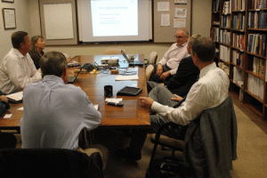 Representatives from IWLA and Global Cold Chain Alliance meet at IWLA headquarters to explore new opportunities to enhance member benefits through the IWLA Insurance Captive program. 